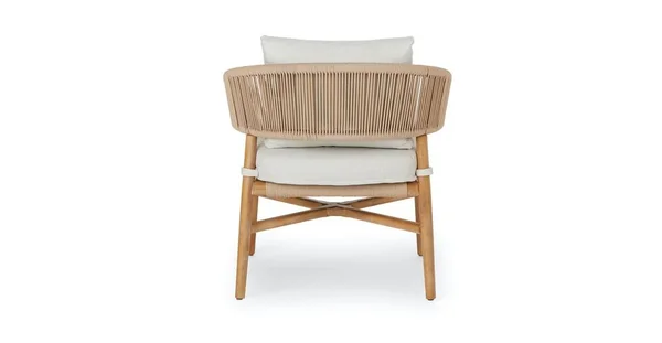 Light Gray Lounge Chair, Solid Wood, Article Makali Outdoor Furniture