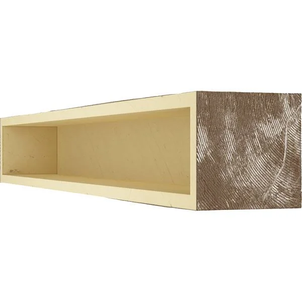 Ekena Millwork MANUSD06X08X72VM 6x22H x 8x22D x 72x22W Sandblasted Faux Wood Fireplace Mantel, Vintage Mahogany
