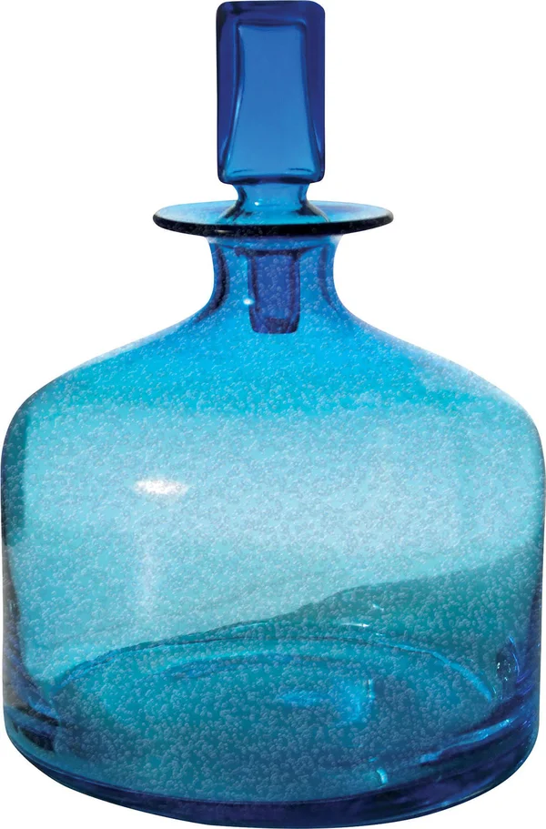 Dimond Home 824015 Pool Blue Decanter - Small, 9 x 12 x 9 Inches