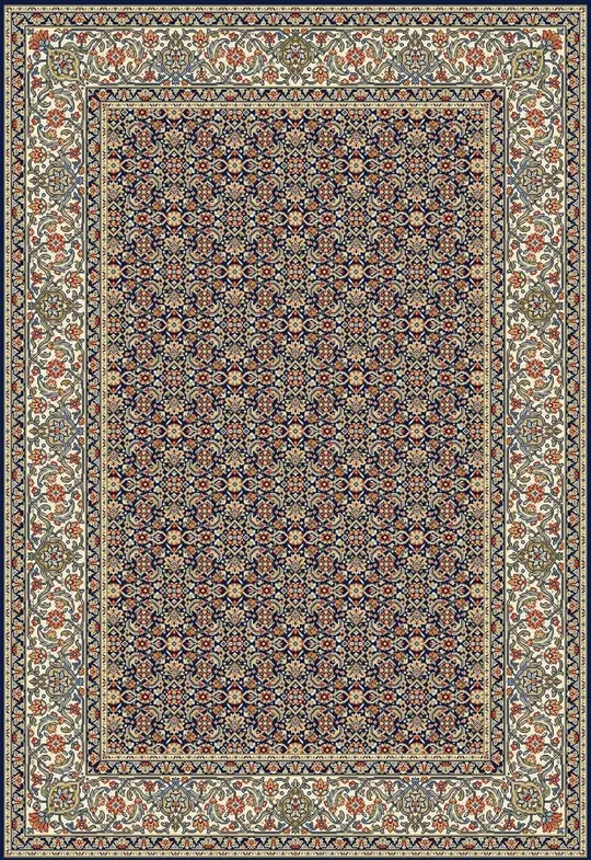 Dynamic Rugs Black 7& 10x22 57011 Rug Ancient Garden Traditional Round
