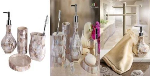 Creative Scents Milano Bath Ensemble - 4 Piece Bathroom Accessories Set, Mother