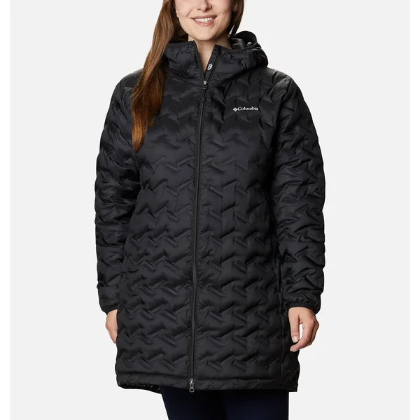 Columbia Women's Delta Ridge Long Down Jacket - Plus Size - 2x - Black