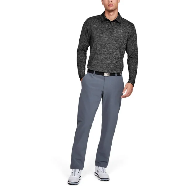 Under Armour Men's Playoff 2.0 Long Sleeve Polo - Black - LG