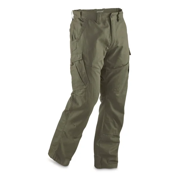 Guide Gear Men's Ripstop Cargo Work Pants - Size: W42 L34, Green