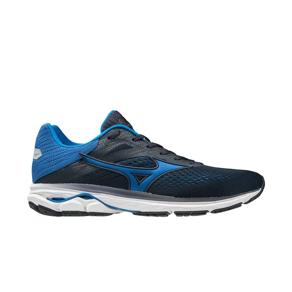 Mizuno - Men's Wave Rider 23 Running Shoe - Navy Blazer-Skydiver, Size 7 1/2