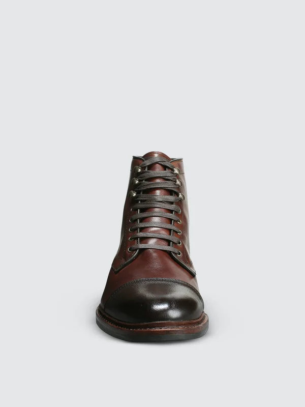Men's Allen Edmonds Landon Lace-Up Cap Toe Boot - Size 8.5 D - Brown