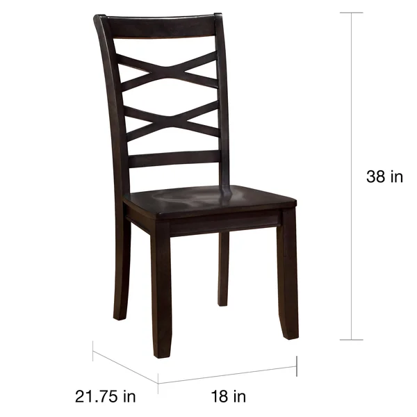 Furniture of America Crane Country Style X-Back Side Chair (Set of 2) White White Finish, Wood Finish