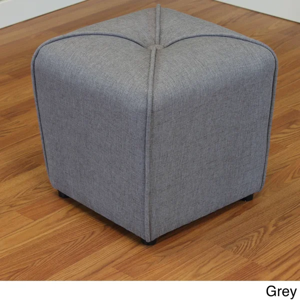 Monsoon Sopri Upholstered Ottoman, Green Apple