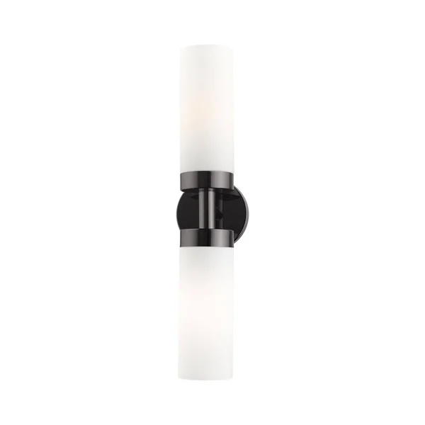 Livex Lighting Aero 2 Light Black Chrome ADA Vanity Sconce 15072-46