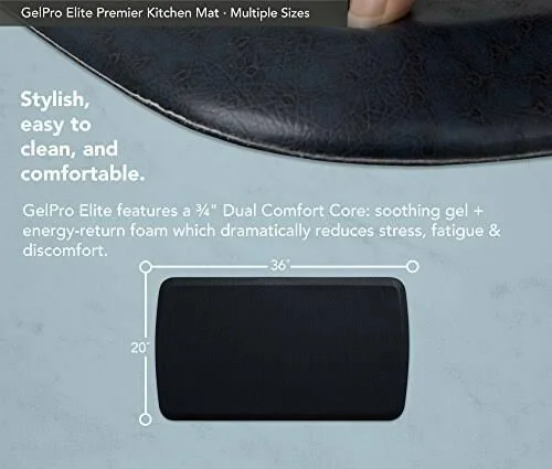 GelPro Elite Quill Atlantic Blue 20 in. x 36 in. Comfort Kitchen Mat