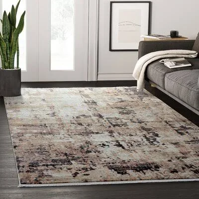 Nelly Abstract Brown Area Rug 17 Stories Rug Size: Rectangle 6& x 9&