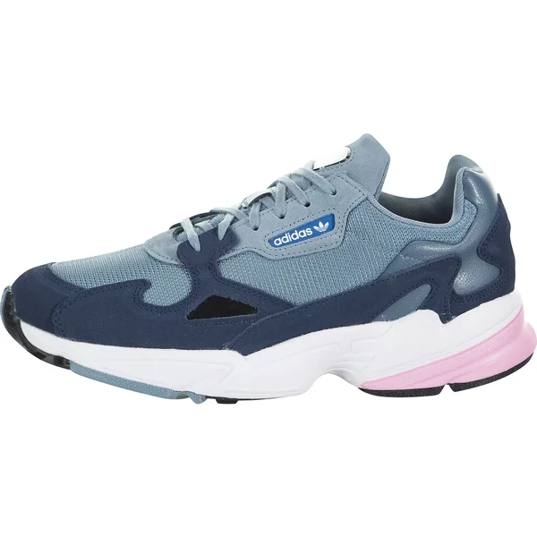 Adidas Women's Originals Falcon Suede Casual Shoes - Raw Grey/Light Pink, 8.5