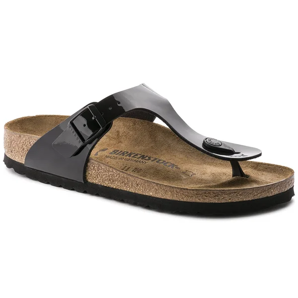 Birkenstock Gizeh Birko Flor Sandals - Patent Black