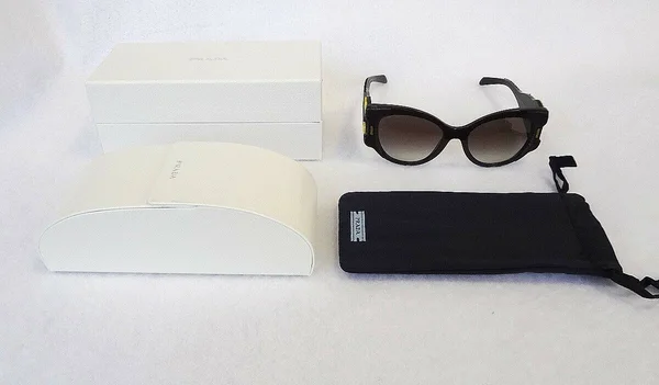 Prada Sunglasses PR 10Us 32V0A7 Black - Gradient Grey