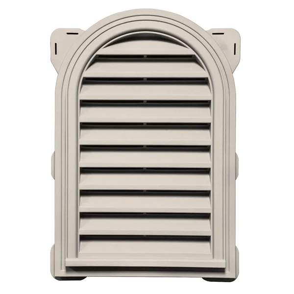 Mid America Round Top Vinyl Gable Vents - 14x22 - 048 Almond by BuyMBS.com - 22" x 32"
