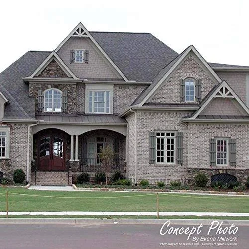 Ekena Millwork CWB15X046RWC 15x22W x 46x22H Exterior Four Board (2 Batten) Composite Board-n-Batten Shutters (Per Pair), Country