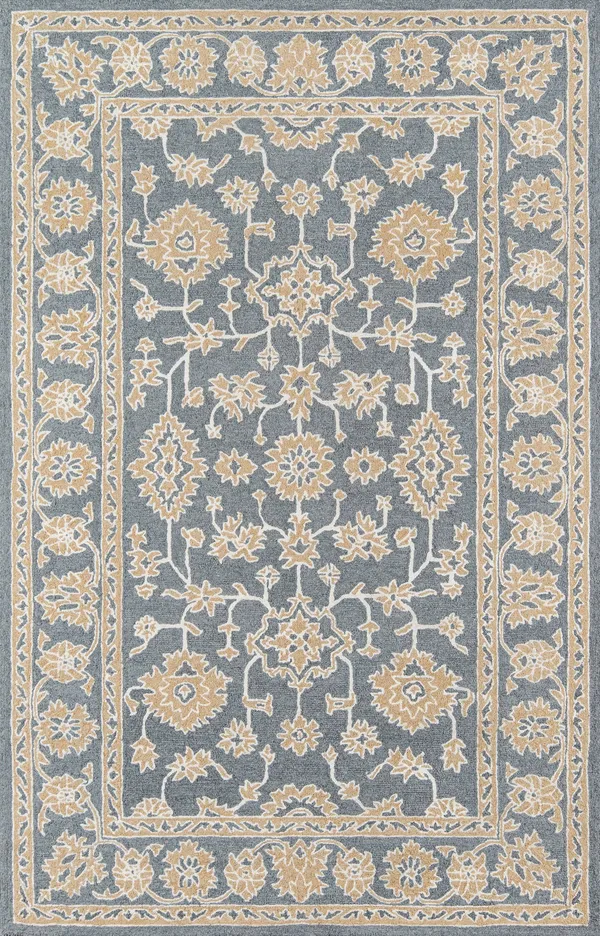Momeni Valencia Hand Tufted Wool and Viscose Grey Runner 2&3 inch x 8& - Gray