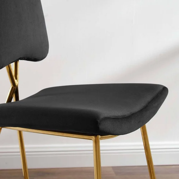 Modway Black Ponder Performance Velvet Counter Stool