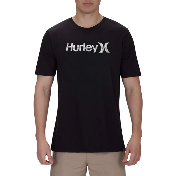 Hurley One and Only Push Through T-Shirt - Black - White - M