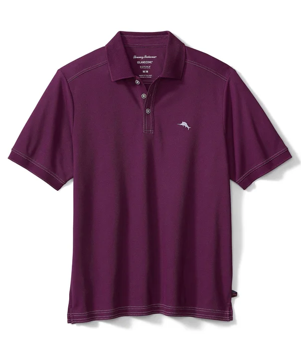 Tommy Bahama Big Tall IslandZone Emfielder 2.0 Short-Sleeve Polo Shirt - Mens, LT, Dark Purple
