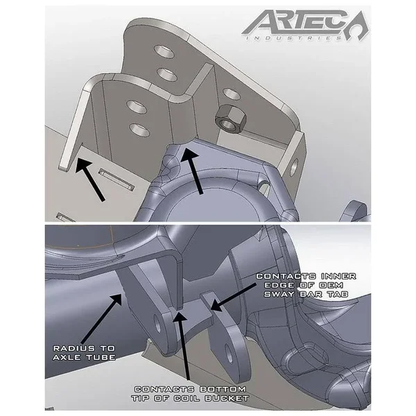 Artec Industries JK Front Axle Armor Kit - Dana 30 JK3010