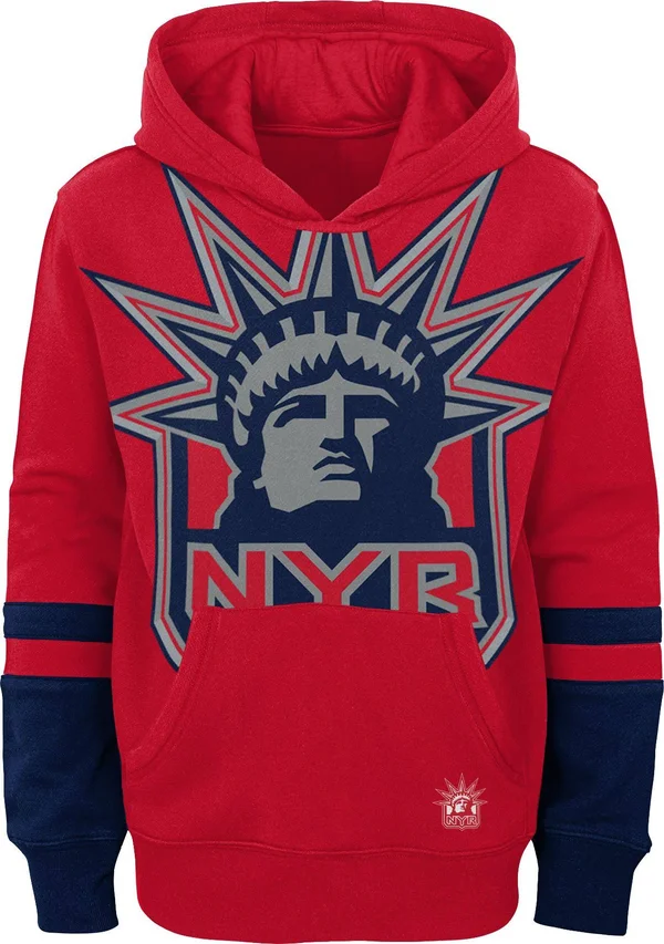 New York Rangers Youth Red Special Edition Big Logo Pullover Hoodie Size: Medium