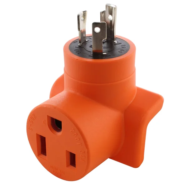 AC Works [wdl630650] L6-30P 30Amp 250V Lockign Plug to 6-50 Welder Connector, White