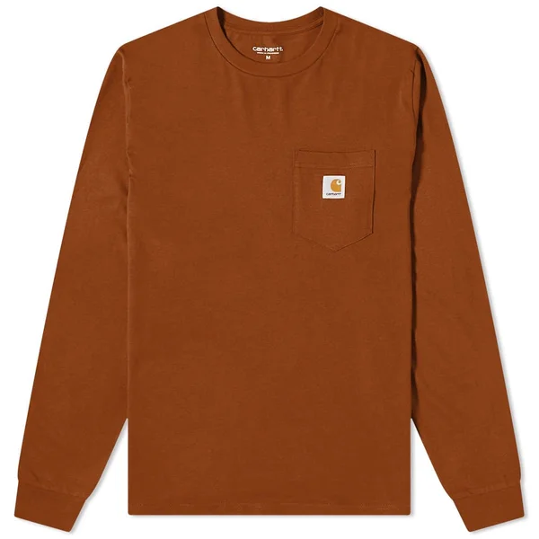 Carhartt WIP L/S Pocket T-Shirt - Tawny - 2XL - Men