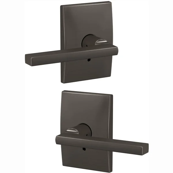 Schlage Custom FC172LAT626CEN Latitude Lever with Century Rose Non Turning Dummy Lock Satin Chrome Finish