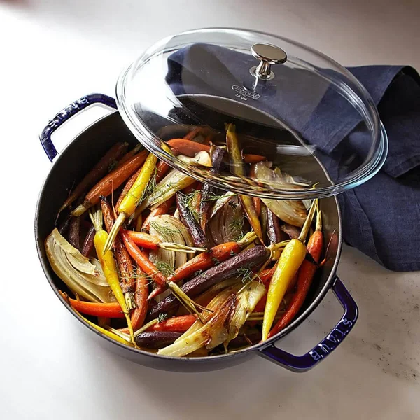 Staub - Large Wok with Glass Lid, Cherry