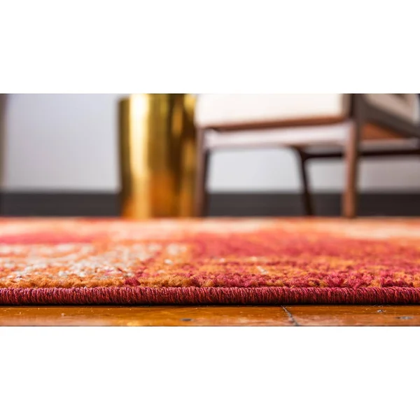 Unique Loom Autumn Plymouth Area Rug - 9& x 12& Terracotta