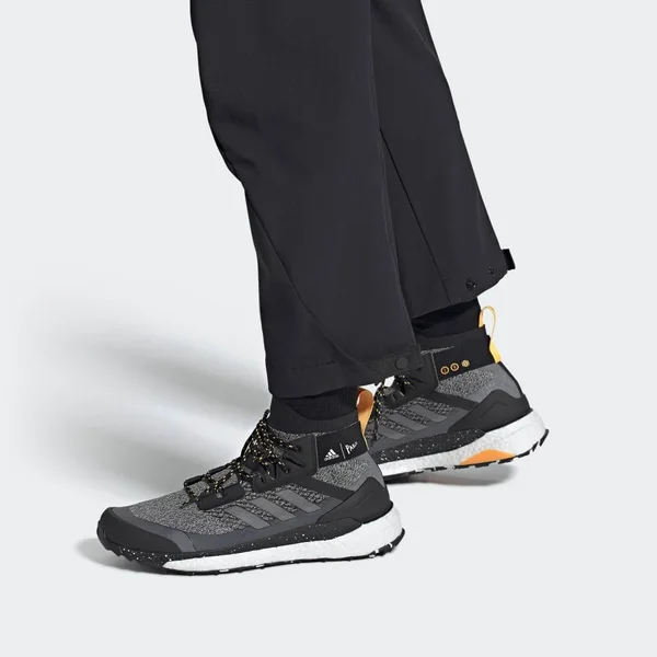 Adidas Terrex Free Hiker Parley Hiking Shoes - Men's - Core Black, White, Solar Gold - 8