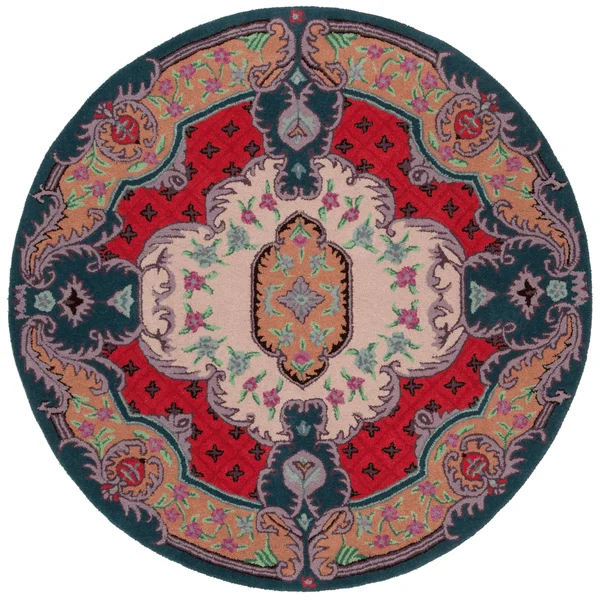 Safavieh 5& x 5& Round Bellagio BLG535A Ivory Pink Rug