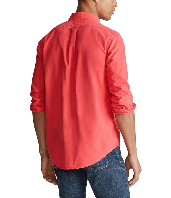 Polo Ralph Lauren Big & Tall Big Tall Long Sleeve Garment Dyed Oxford Men's Clothing Heritage Royal : 2XT