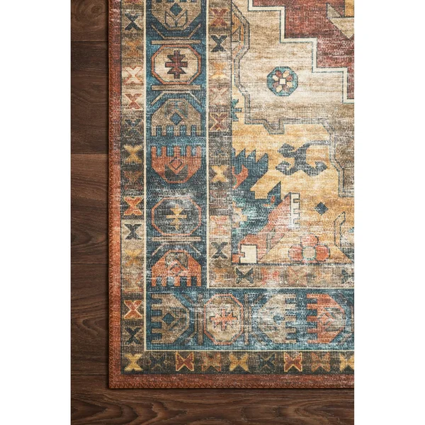 Alexander Home Leanne Transitional Aztec Vintage Printed Area Rug - 5&0x22 x 7&6x22