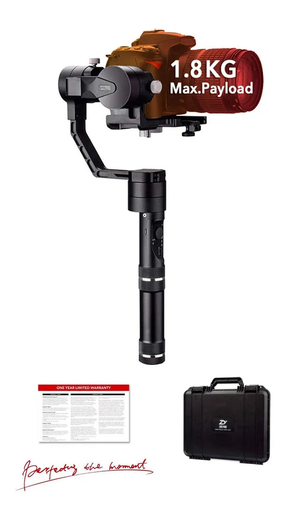 Zhiyun Crane (V2) 3-Axis Handheld Gimbal Stabilizer for Mirrorless Camera and Dslr Up to 3.96lb, I. E. Canon M, Nikon J, Sony A7