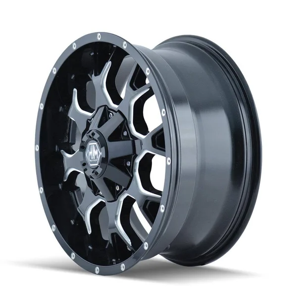 Mayhem Warrior (8015) Black/Milled Spokes 17x9 6-135/6-139.7 -12mm 108Mm