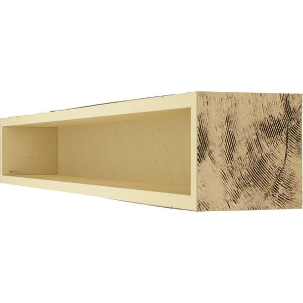 Ekena Millwork MANUPC08X08X72NG 8x22H x 8x22D x 72x22W Pecky Cypress Faux Wood Fireplace Mantel - Natural Golden Oak