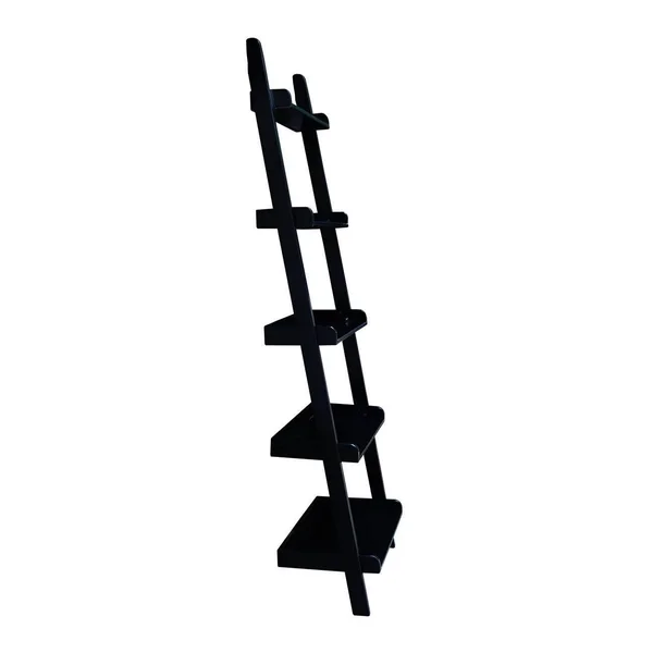 International Concepts Lean To Shelf Unit with 5 Shelves - Black