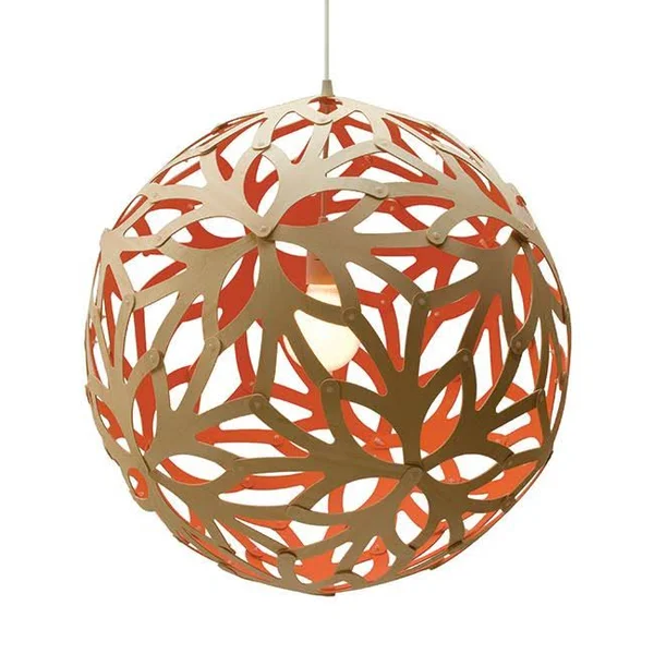 David Trubridge Floral Pendant Light (FLO-0400-NAT-ORA)