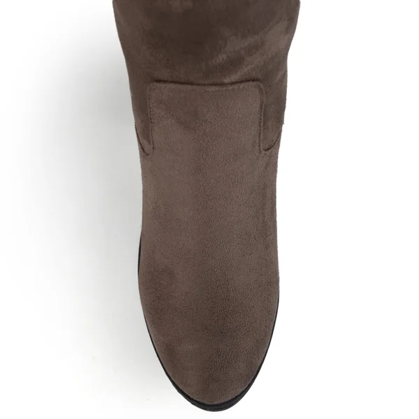 Journee Collection &Sana& Women's Faux Suede Regular and Wide Calf Tall Round Toe Boots - Size: 10 Medium Width/Medium Calf, Blac
