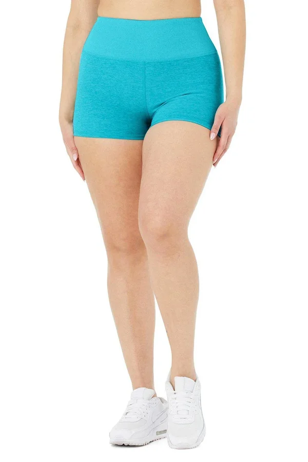 Alo Yoga, Alosoft Aura Short in Bright Aqua Heather, Size: Xs