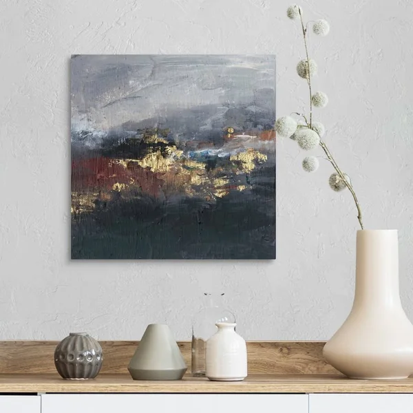 Mountains in The Mist II, Canvas Wall Art, 16x16, Great Big Canvas