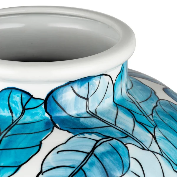 Au0026B Home Blue and White 15-inch Vase