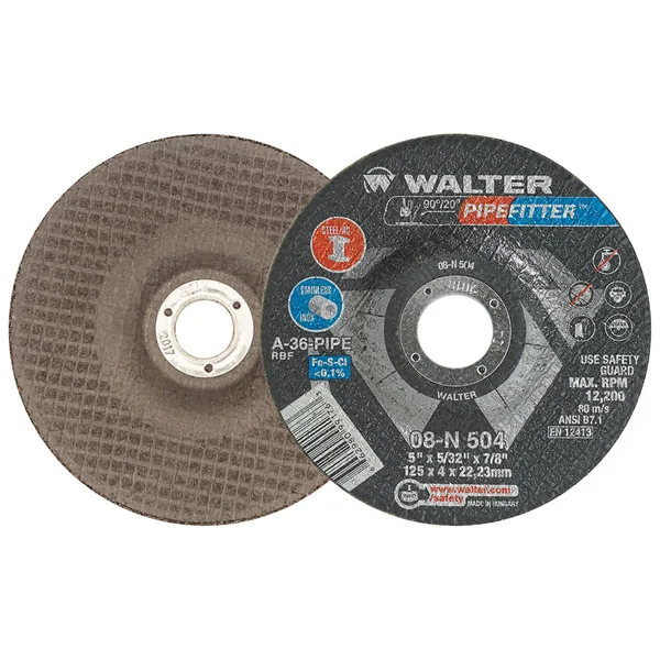 Walter 08N504 5x22 x 5/32x22 x 7/8x22 Pipefitter A36 Grinding Wheel 25 Wheels