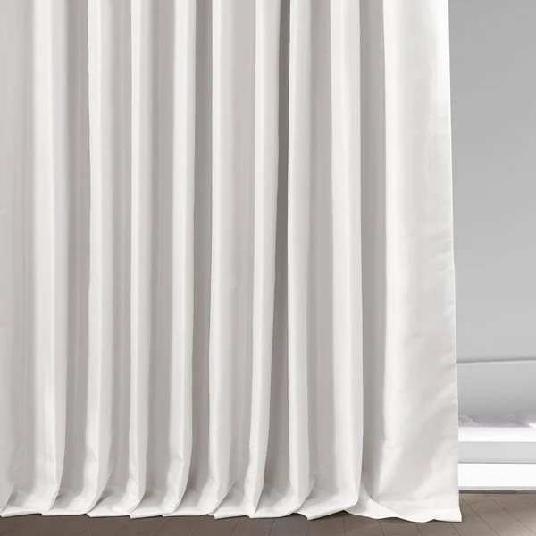 Exclusive Fabrics & Furnishing Blackout Extra Wide Vintage Textured Faux Dupioni Curtain PANEL, Green