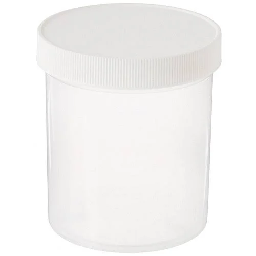 JG Finneran - D0044-32 - 32oz - 950ml Wide Mouth Straight Sided Polypropylene Plastic Jar, Assembled with White Polypropylene 120