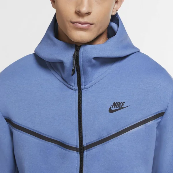 Nike Men's Sportswear Tech Fleece Hoodie Stone Blue/Black 2XL