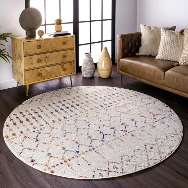 nuLOOM Moroccan Blythe Area Rug - 6& Round, Light Multi