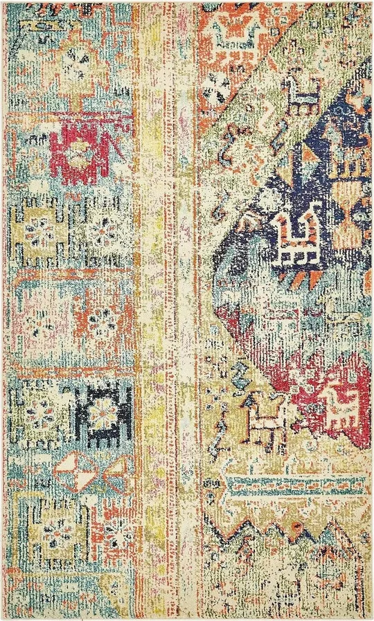 Unique Loom Monterey Pochteca Area Rug - 5& x 8& - Multi